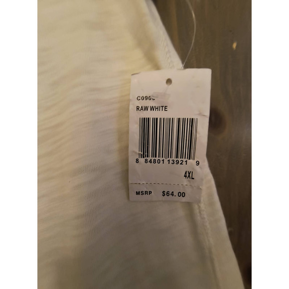 Cavi Long Sleeve 1/4 Button Henley Shirt White Pullover w/pockets Big Tall 4XL - Picture 3 of 14